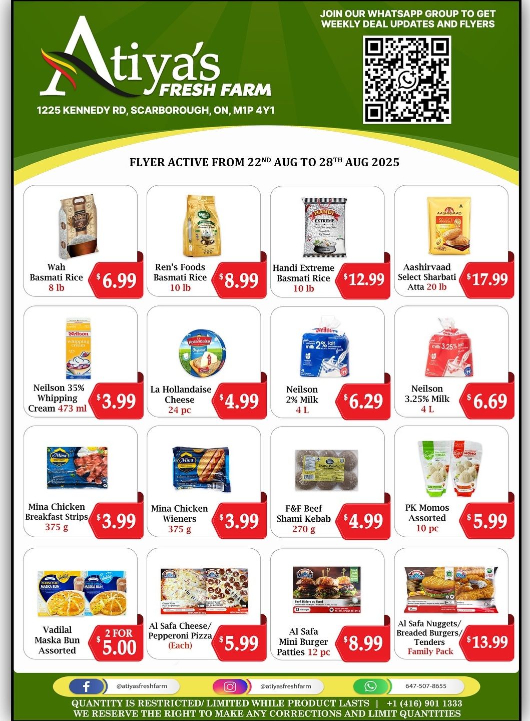 Atiya's Fresh Farm Flyer August 22 to 28