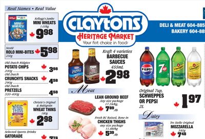 Claytons Heritage Market Flyer August 22 to 28 Claytons Heritage Market Flyer August 22 to 28