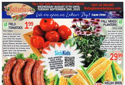 Battaglia's Marketplace Flyer August 27 to September 2