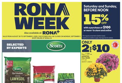 Rona & Rona+ (ON) Flyer August 28 to September 3