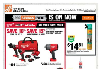 Home Depot (BC) Flyer August 28 to September 10