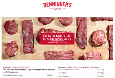 Denninger's Weekly Specials August 27 to September 2