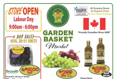 The Garden Basket Flyer August 28 to September 3