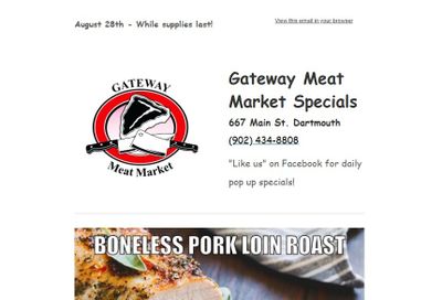 Gateway Meat Market Flyer August 28 to September 3