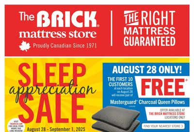 The Brick Mattress Store Flyer August 28 to September 11 The Brick Mattress Store Flyer August 28 to September 11