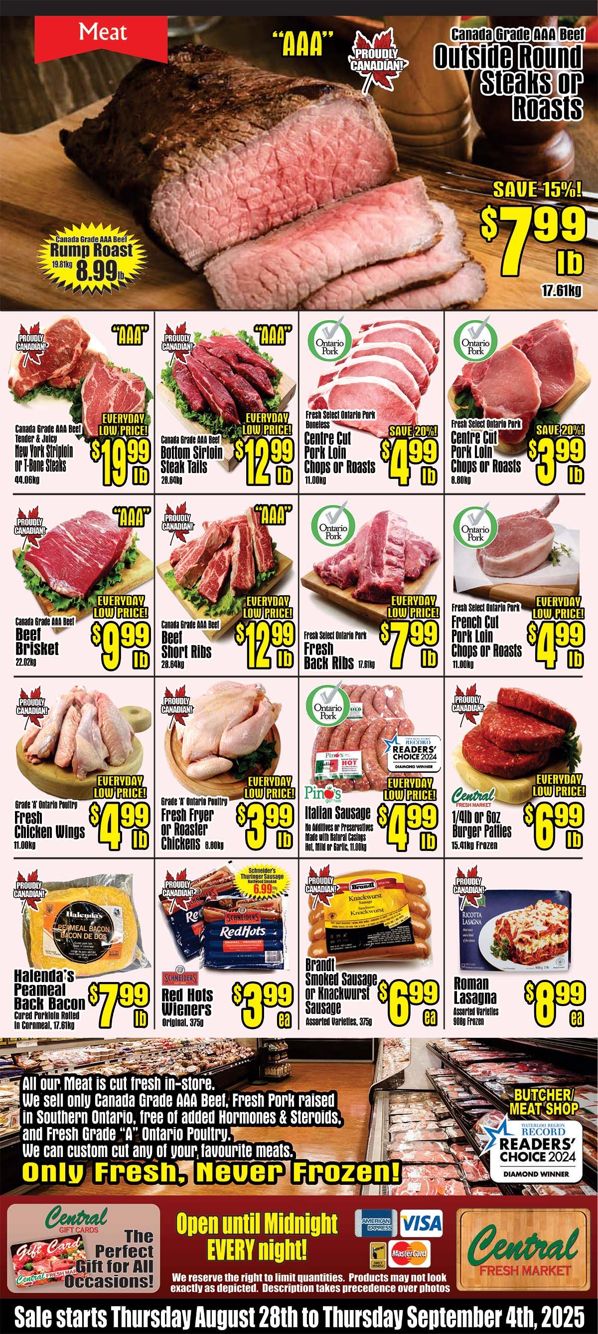 Central Fresh Market Flyer August 28 to September 4