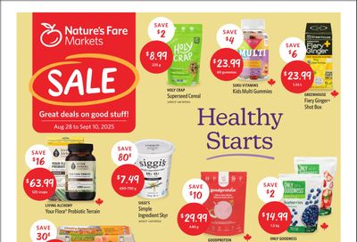 Nature's Fare Markets Flyer August 28 to September 10 Nature's Fare Markets Flyer August 28 to September 10