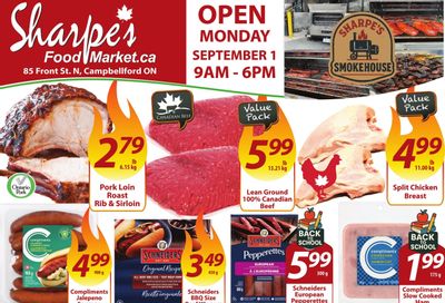 Sharpe's Food Market Flyer August 28 to September 3
