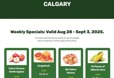 H&W Produce Flyer August 28 to September 3