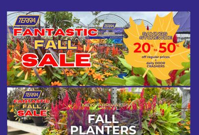 Terra Greenhouses Flyer August 29 to September 30 Terra Greenhouses Flyer August 29 to September 30