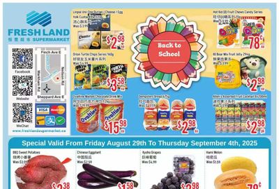 FreshLand Supermarket Flyer August 29 to September 4