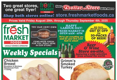 Fresh Market Foods Flyer August 29 to September 4