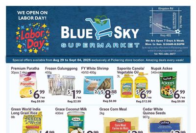 Blue Sky Supermarket (Pickering) Flyer August 29 to September 4