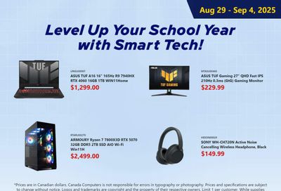 Canada Computers Flyer August 29 to September 4 Canada Computers Flyer August 29 to September 4