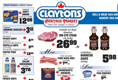 Claytons Heritage Market Flyer August 29 to September 4