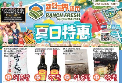 Ranch Fresh Supermarket Flyer August 29 to September 4