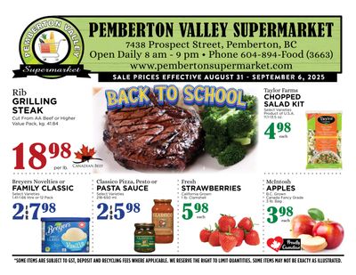 Pemberton Valley Supermarket Flyer August 31 to September 6