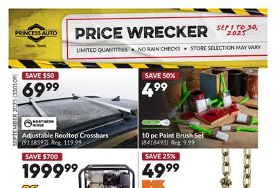 Princess Auto Price Wrecker Flyer September 1 to 30