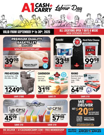 A-1 Cash and Carry Flyer September 1 to 30