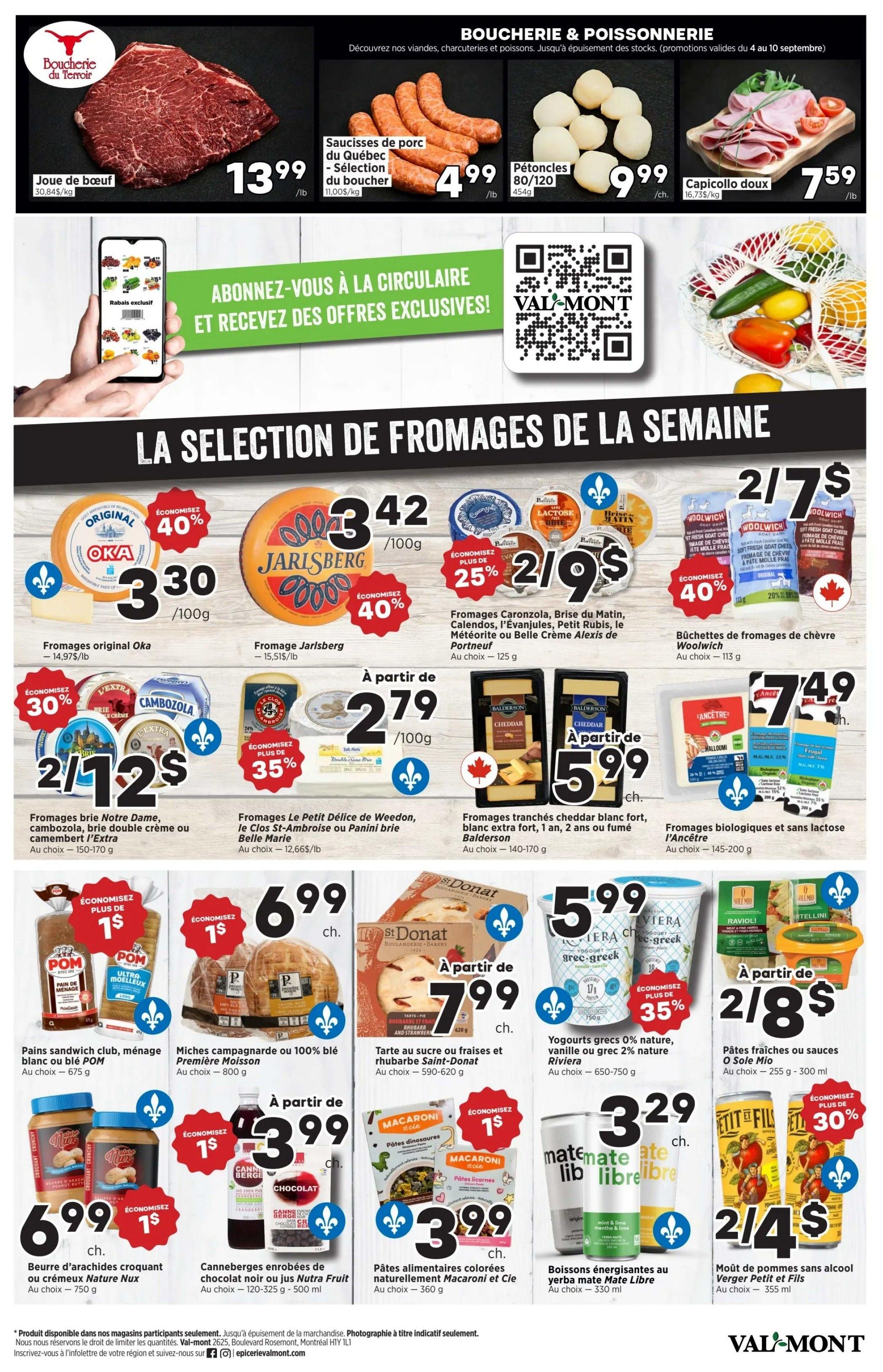 Val-Mont Flyer September 4 to 10