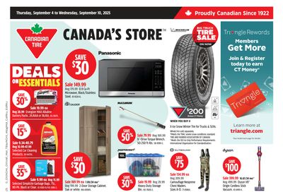 Canadian Tire (Atlantic) Flyer September 4 to 10 Canadian Tire (Atlantic) Flyer September 4 to 10