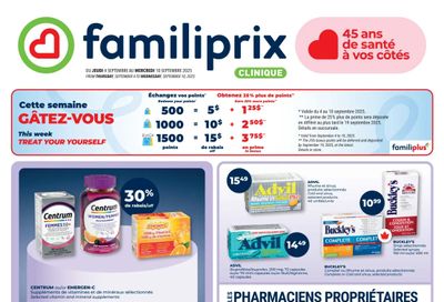 Familiprix Clinique Flyer September 4 to 10