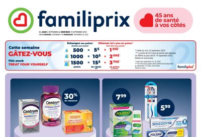 Familiprix Flyer September 4 to 10