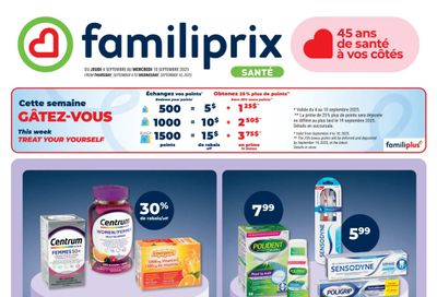Familiprix Sante Flyer September 4 to 10