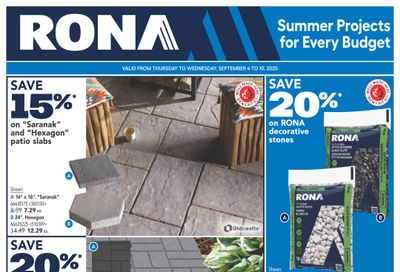 Rona & Rona+ (Atlantic) Flyer September 4 to 10 Rona & Rona+ (Atlantic) Flyer September 4 to 10