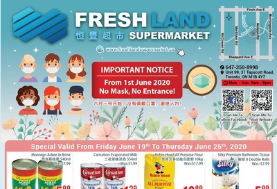 FreshLand Supermarket Flyer June 19 to 25