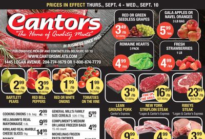 Cantor's Meats Flyer September 4 to 10