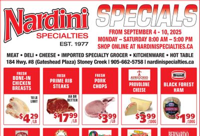 Nardini Specialties Flyer September 4 to 10