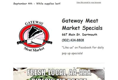 Gateway Meat Market Flyer September 4 to 10