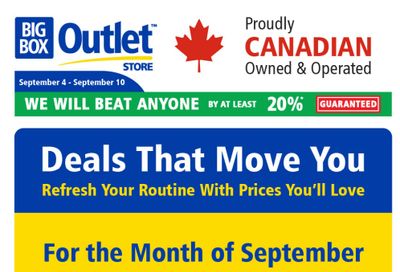 Big Box Outlet Store Flyer September 4 to 10