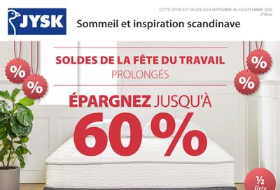JYSK (QC) Flyer September 4 to 10 JYSK (QC) Flyer September 4 to 10