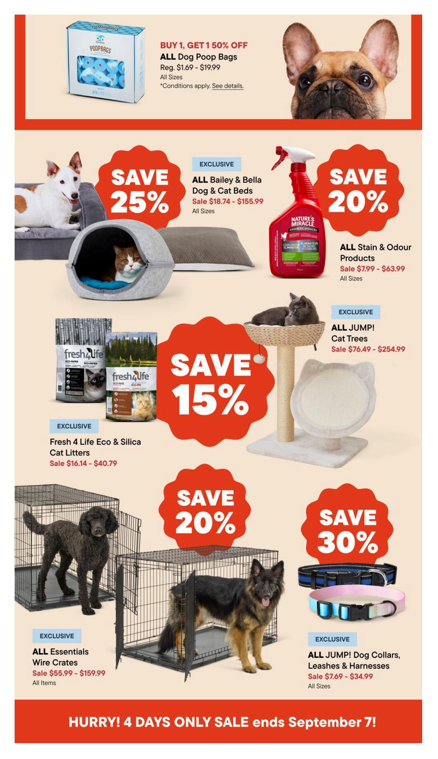 Tisol Pet Nutrition & Supply Stores Flyer September 4 to 7