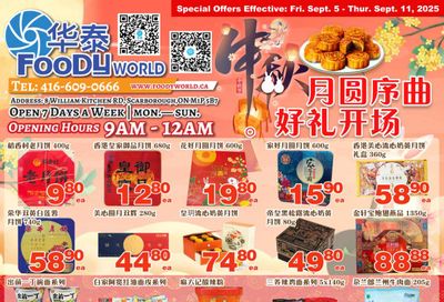 Foody World (Scarborough, ON) Flyer September 5 to 11 Foody World (Scarborough, ON) Flyer September 5 to 11