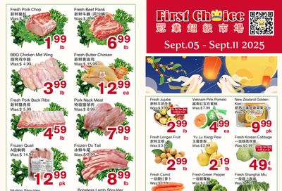 First Choice Supermarket Flyer September 5 to 11