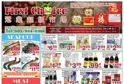 First Choice Supermarket Flyer November 8 to 14