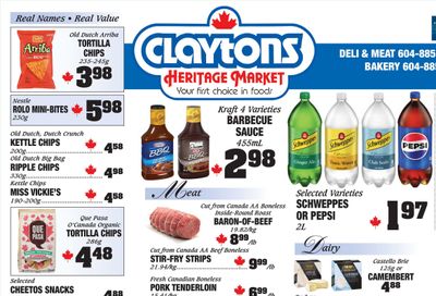 Claytons Heritage Market Flyer September 5 to 11