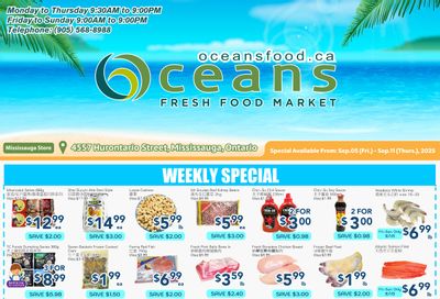 Oceans Fresh Food Market (Mississauga) Flyer September 5 to 11