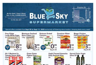 Blue Sky Supermarket (Pickering) Flyer September 5 to 11