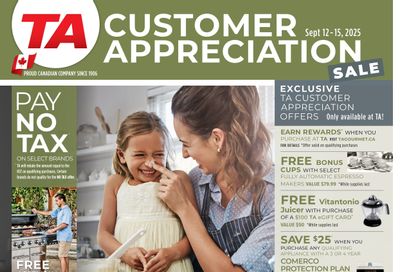 TA Appliances Flyer September 12 to 15