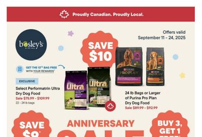 Bosley's by PetValu Flyer September 11 to 24