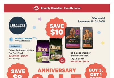 Total Pet Flyer September 11 to 24