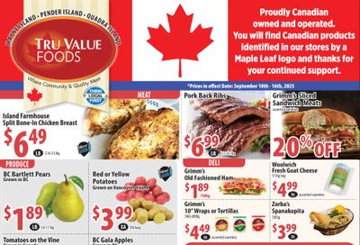 Tru Value Foods Flyer September 10 to 16
