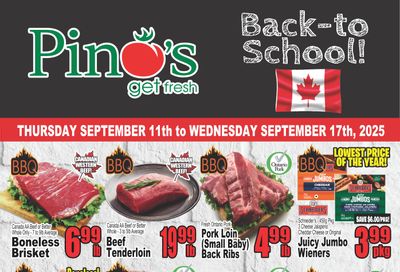 Pino's Flyer September 11 to 17 Pino's Flyer September 11 to 17
