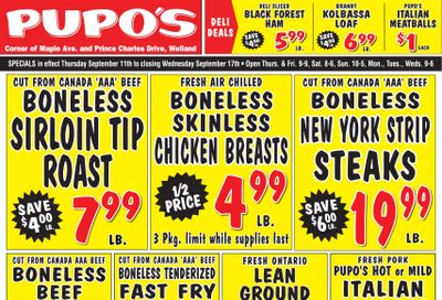 Pupo's Food Market Flyer September 11 to 17