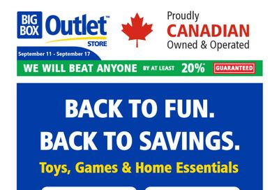 Big Box Outlet Store Flyer September 11 to 17