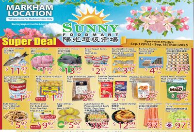 Sunny Foodmart (Markham) Flyer September 12 to 18